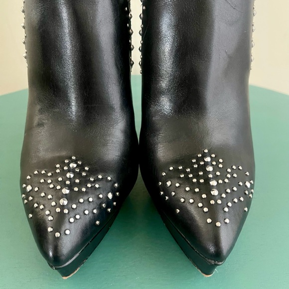Michael Kors black platform boots with studs size 7M great condition org $350 - Picture 11 of 15
